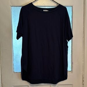 NewChoice Women’s Dark Navy Blue Short Sleeve Casual Tee shirt top size 2XL